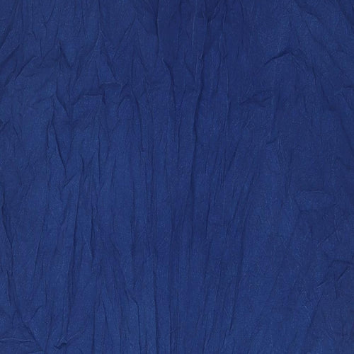 Roman Womens Blue Viscose Sheath Size 14 Collared Button