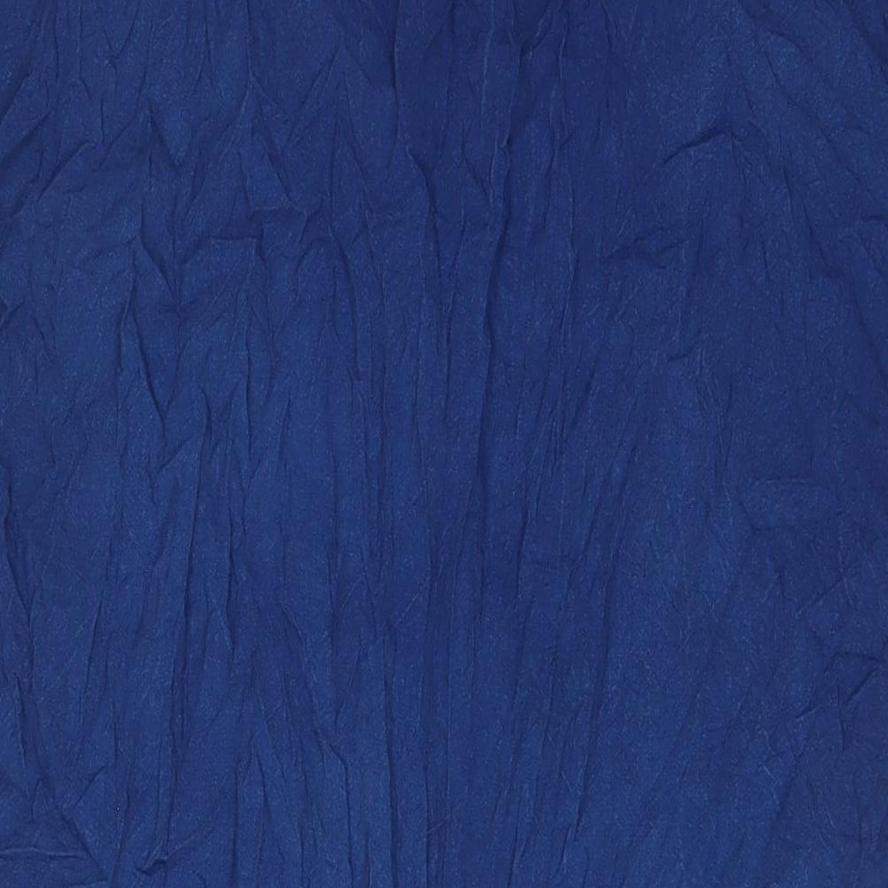 Roman Womens Blue Viscose Sheath Size 14 Collared Button