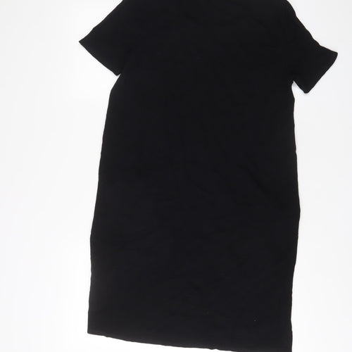 Roman Womens Black Viscose Sheath Size 14 Scoop Neck Pullover - Studded