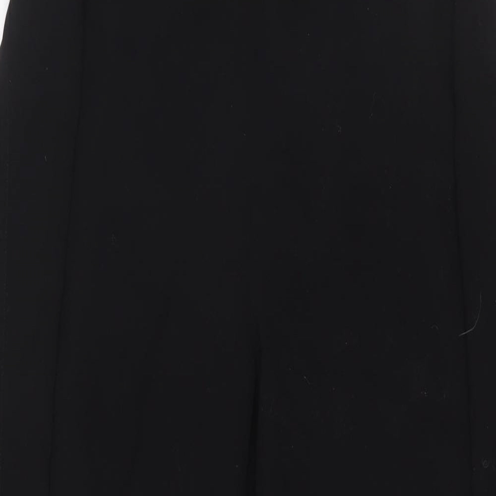 New Look Womens Black Polyester Trousers Size 12 L24 in Regular Tie
