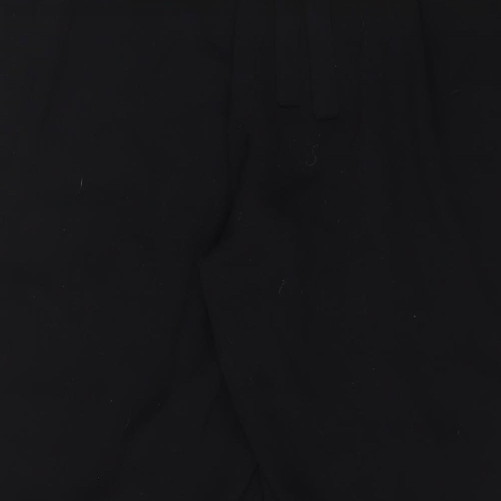 New Look Womens Black Polyester Trousers Size 12 L24 in Regular Tie