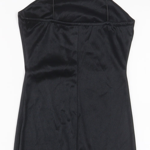 New Look Womens Black Polyester Bodycon Size 6 Square Neck Pullover - Straps