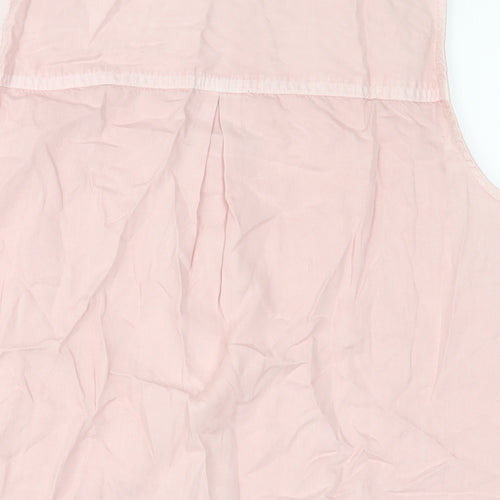 Marks and Spencer Womens Pink Lyocell Basic Button-Up Size 14 Collared