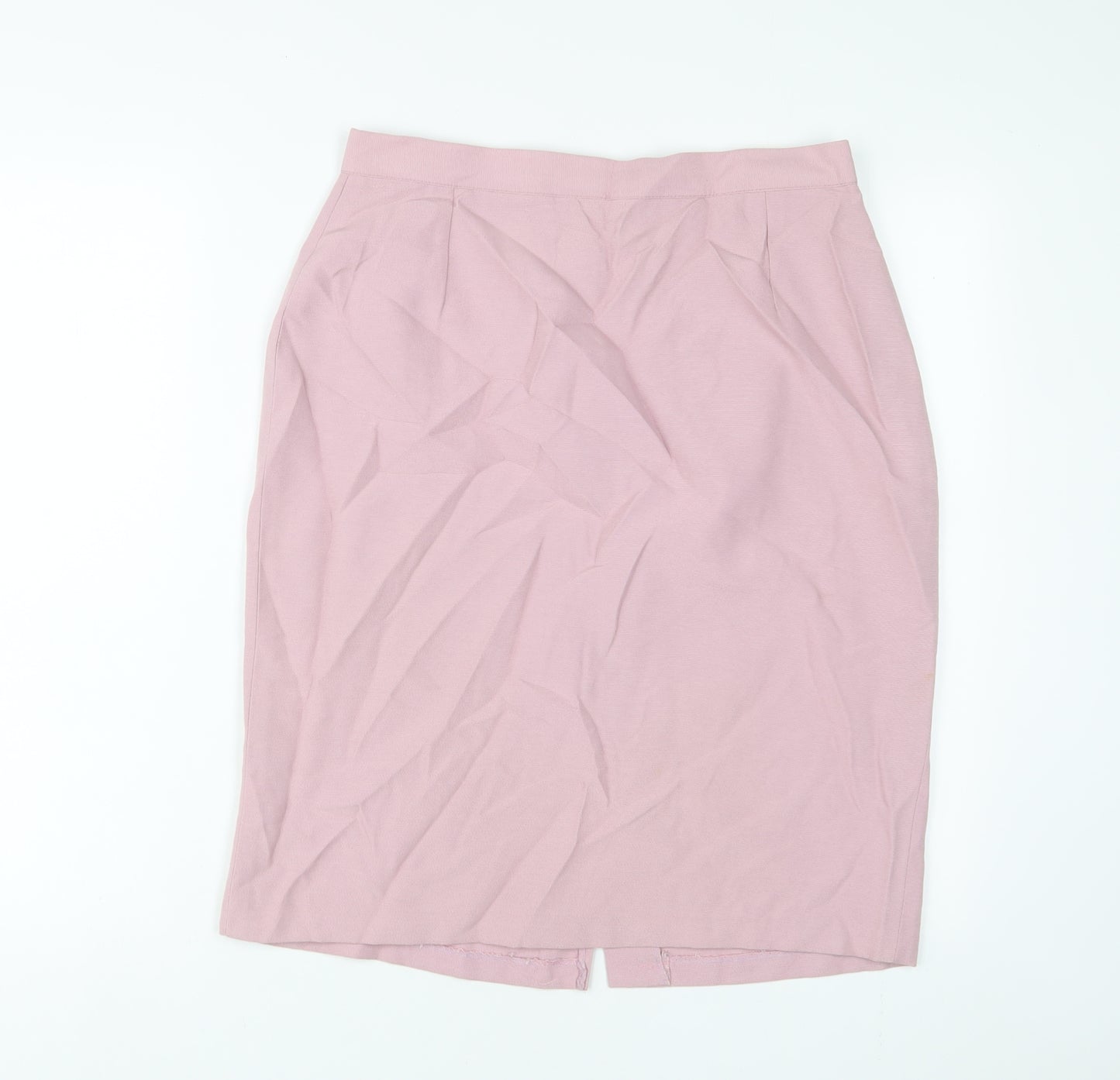 etham Womens Pink Polyester A-Line Skirt Size 16 Button