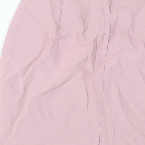 etham Womens Pink Polyester A-Line Skirt Size 16 Button
