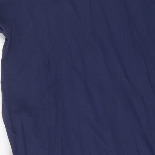 EMERY ROSE Womens Blue Linen A-Line Size XL V-Neck Pullover