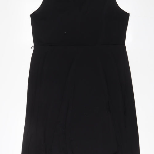 H&M Womens Black Polyester A-Line Size XL V-Neck Pullover
