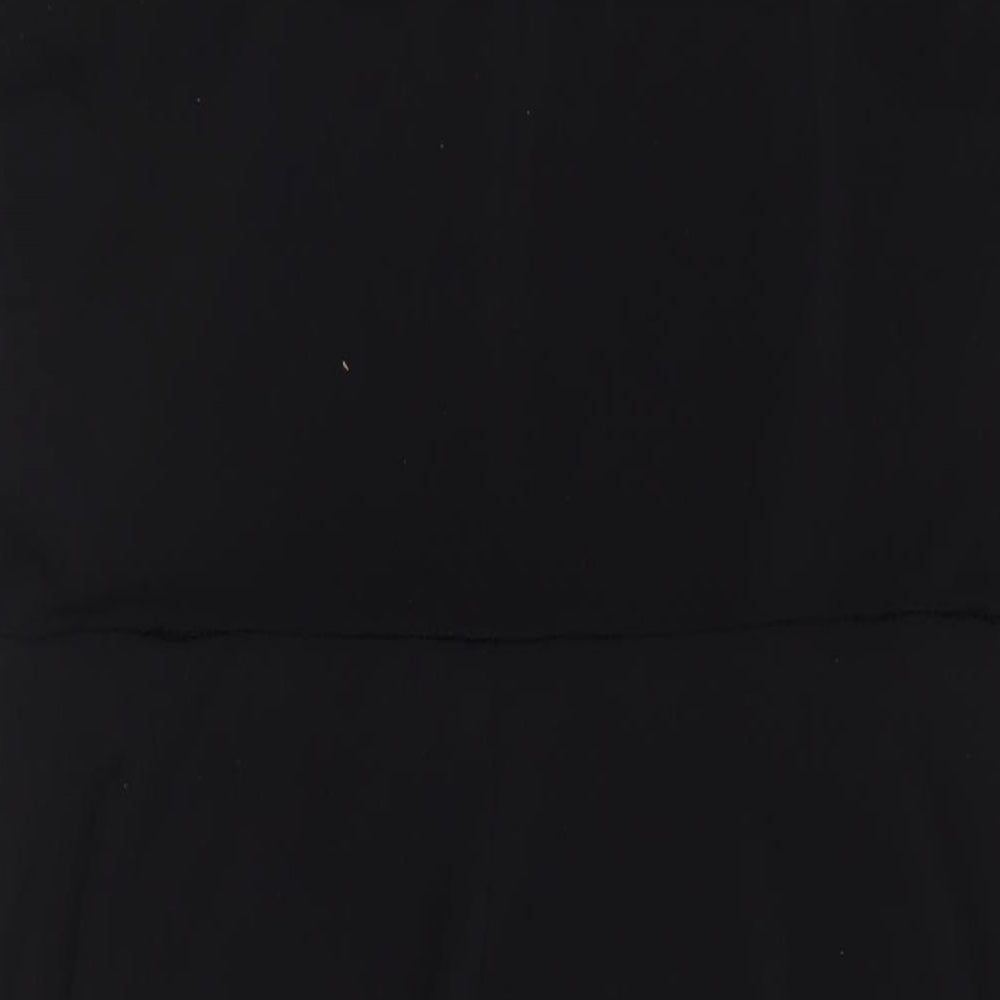 H&M Womens Black Polyester A-Line Size XL V-Neck Pullover