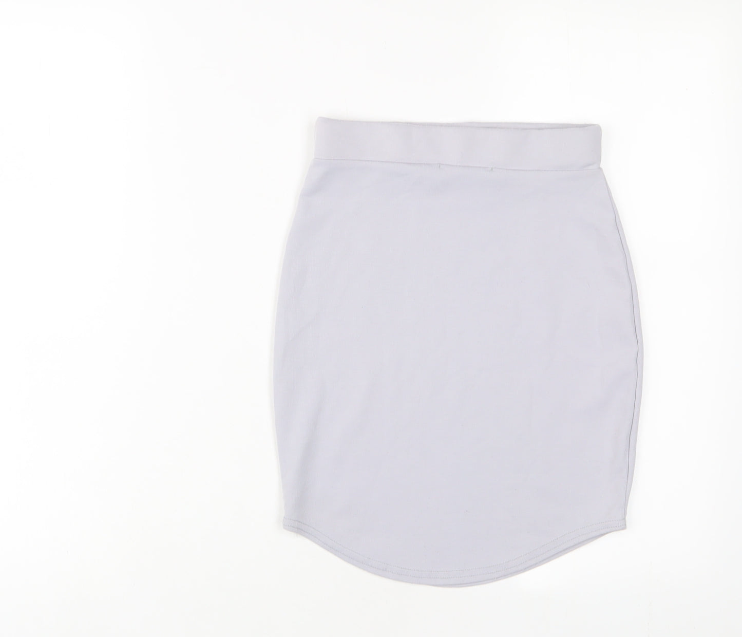 Missguided Womens Grey Polyester A-Line Skirt Size 8