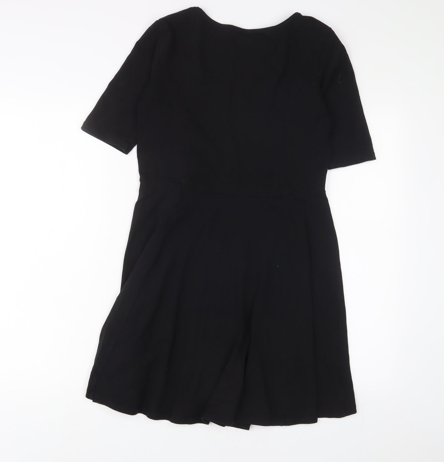 H&M Womens Black Cotton A-Line Size M Scoop Neck Pullover