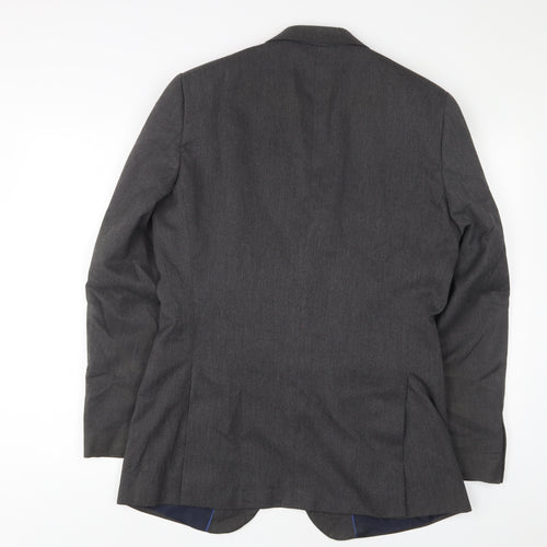Marks and Spencer Mens Grey Polyester Jacket Suit Jacket Size 38 Regular - Inside Pockets