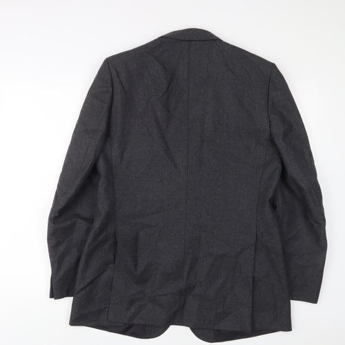 Dunn&Co Mens Grey Wool Jacket Suit Jacket Size 40 Regular - Inside Pockets