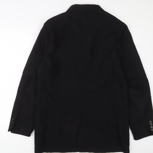 Jaeger Womens Black Jacket Blazer Size 26 Button - Shoulder Pads
