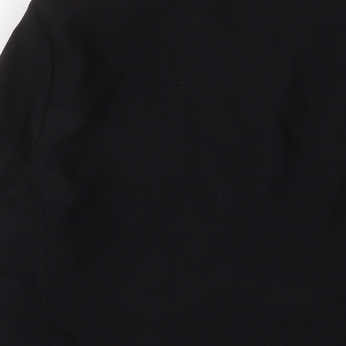 Jaeger Womens Black Jacket Blazer Size 26 Button - Shoulder Pads