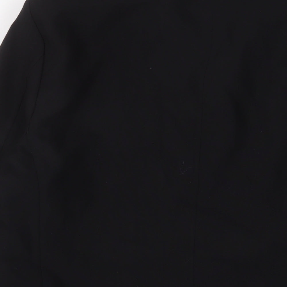 Jaeger Womens Black Jacket Blazer Size 26 Button - Shoulder Pads