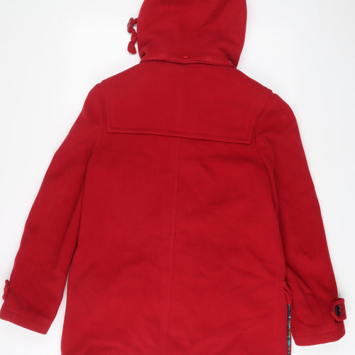 Joules Womens Red Jacket Size 12 Snap - Pockets