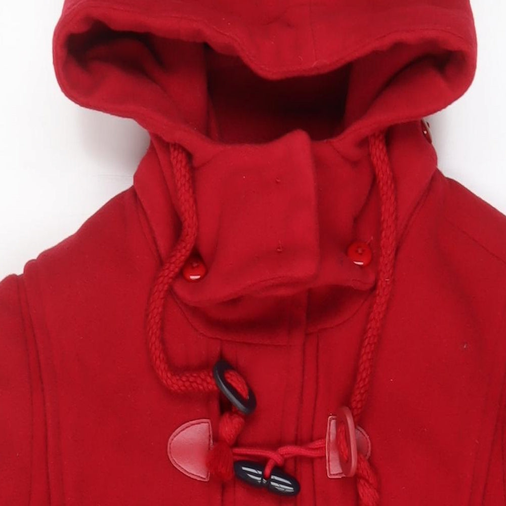 Joules Womens Red Jacket Size 12 Snap - Pockets