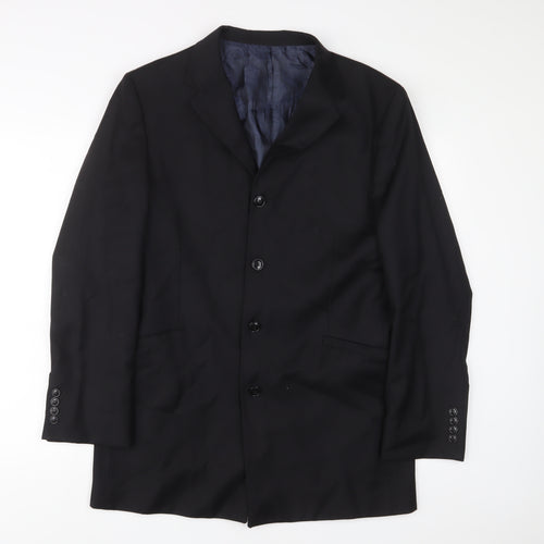 _urban Mens Black Wool Jacket Suit Jacket Size 40 Regular