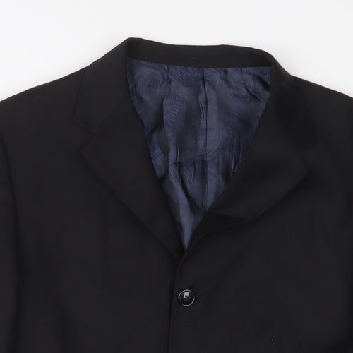 _urban Mens Black Wool Jacket Suit Jacket Size 40 Regular