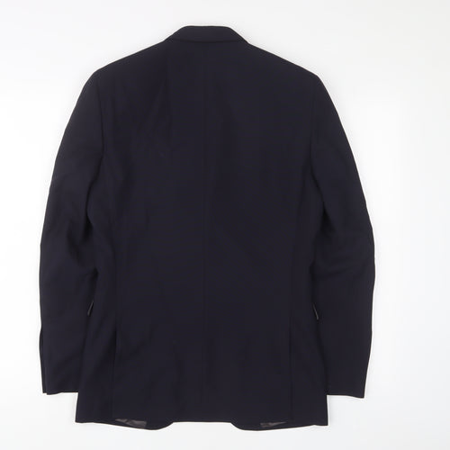 NEXT Mens Blue Polyester Jacket Suit Jacket Size 34 Regular - Inside Pockets