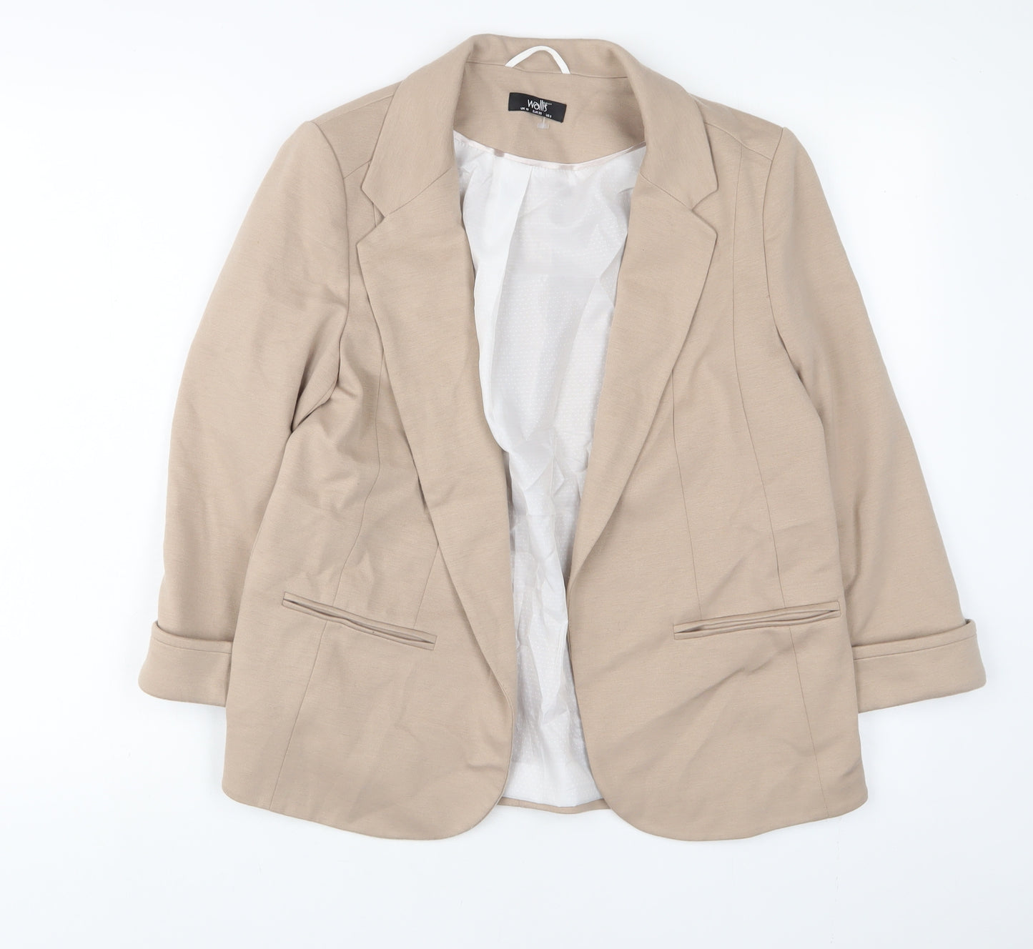 Wallis Womens Beige Jacket Blazer Size 10 - Open