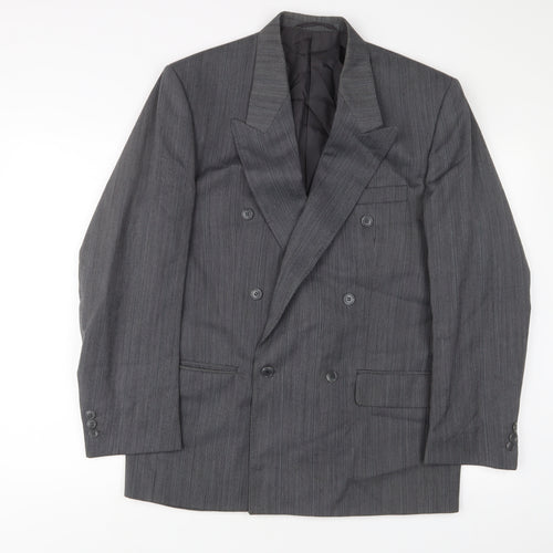 Pierro Cini Mens Grey Wool Jacket Suit Jacket Size 38 Regular