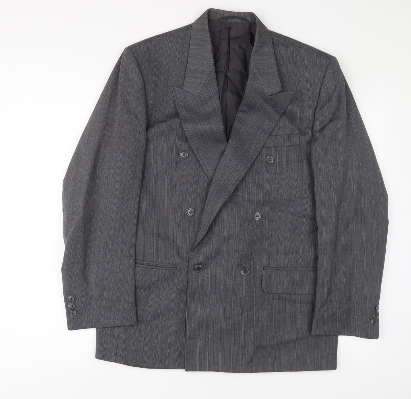 Pierro Cini Mens Grey Wool Jacket Suit Jacket Size 38 Regular