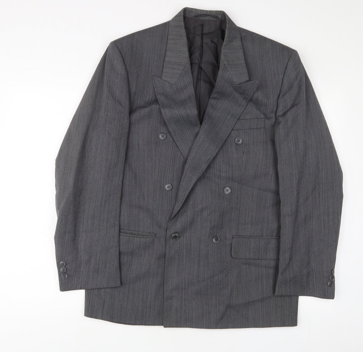 Pierro Cini Mens Grey Wool Jacket Suit Jacket Size 38 Regular