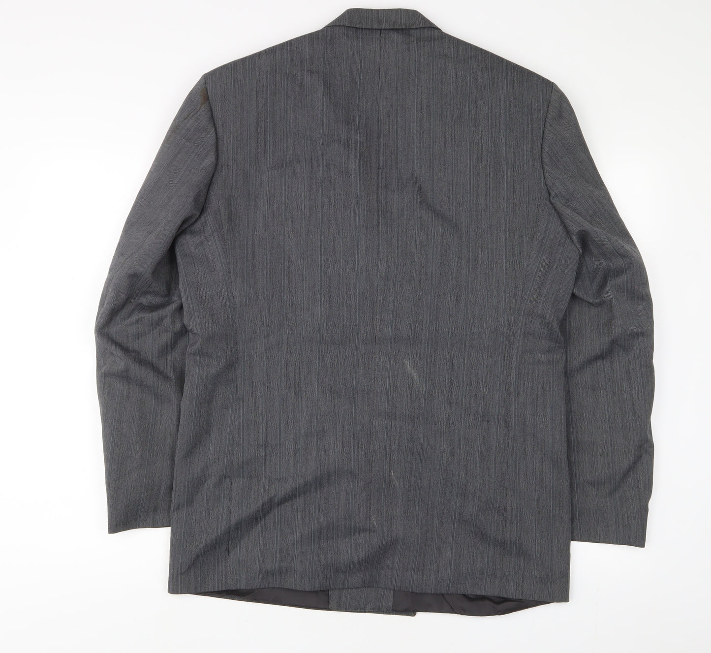 Pierro Cini Mens Grey Wool Jacket Suit Jacket Size 38 Regular