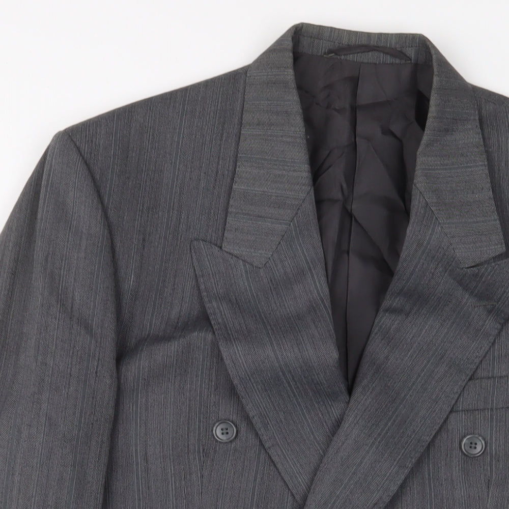 Pierro Cini Mens Grey Wool Jacket Suit Jacket Size 38 Regular
