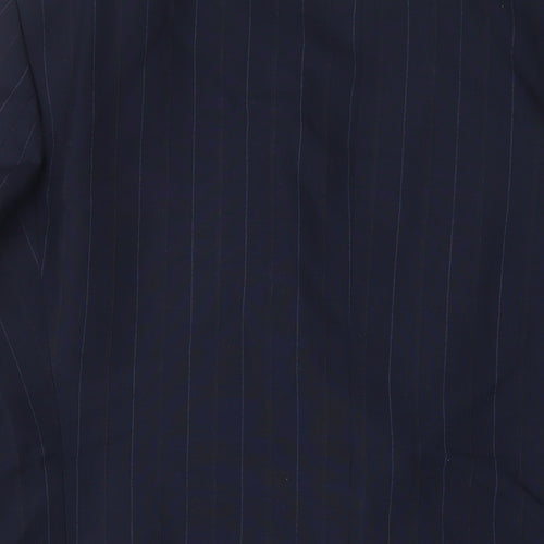 Enzo Verdi Mens Blue Striped Wool Jacket Suit Jacket Size 40 Regular