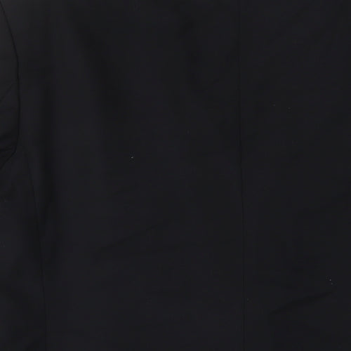 pinstripe Mens Black Polyester Jacket Suit Jacket Size 44 Regular - Inside Pockets
