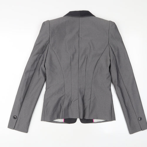 NEXT Womens Grey Jacket Blazer Size 10 Button - Slim Fit