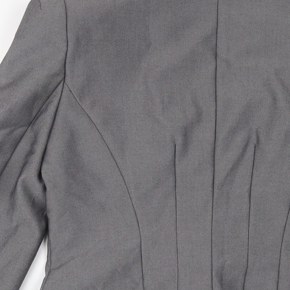 NEXT Womens Grey Jacket Blazer Size 10 Button - Slim Fit