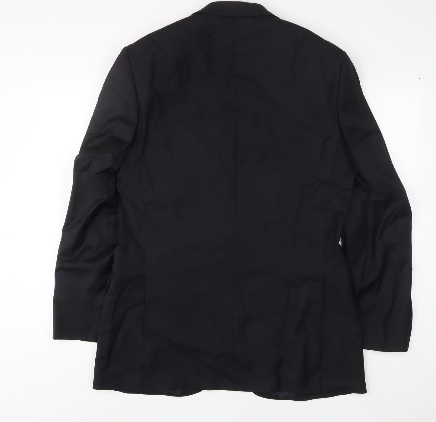 Marks and Spencer Mens Black Wool Jacket Suit Jacket Size 40 Regular - Inside Pockets