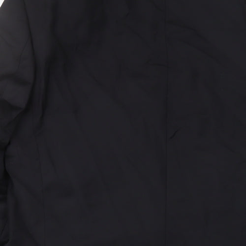 Marks and Spencer Mens Black Wool Jacket Suit Jacket Size 40 Regular - Inside Pockets