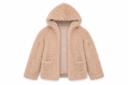 Front view of Pull&Bear women’s pink jacket, size S, - open