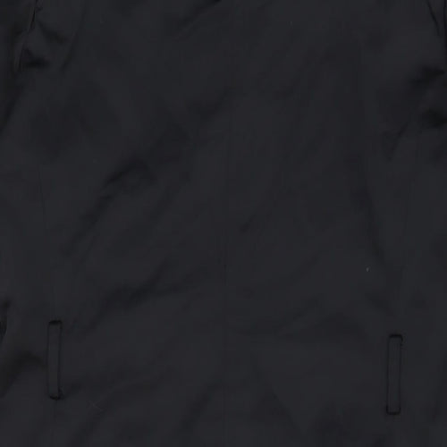 Insight Womens Black Overcoat Coat Size 8 Button - Studded