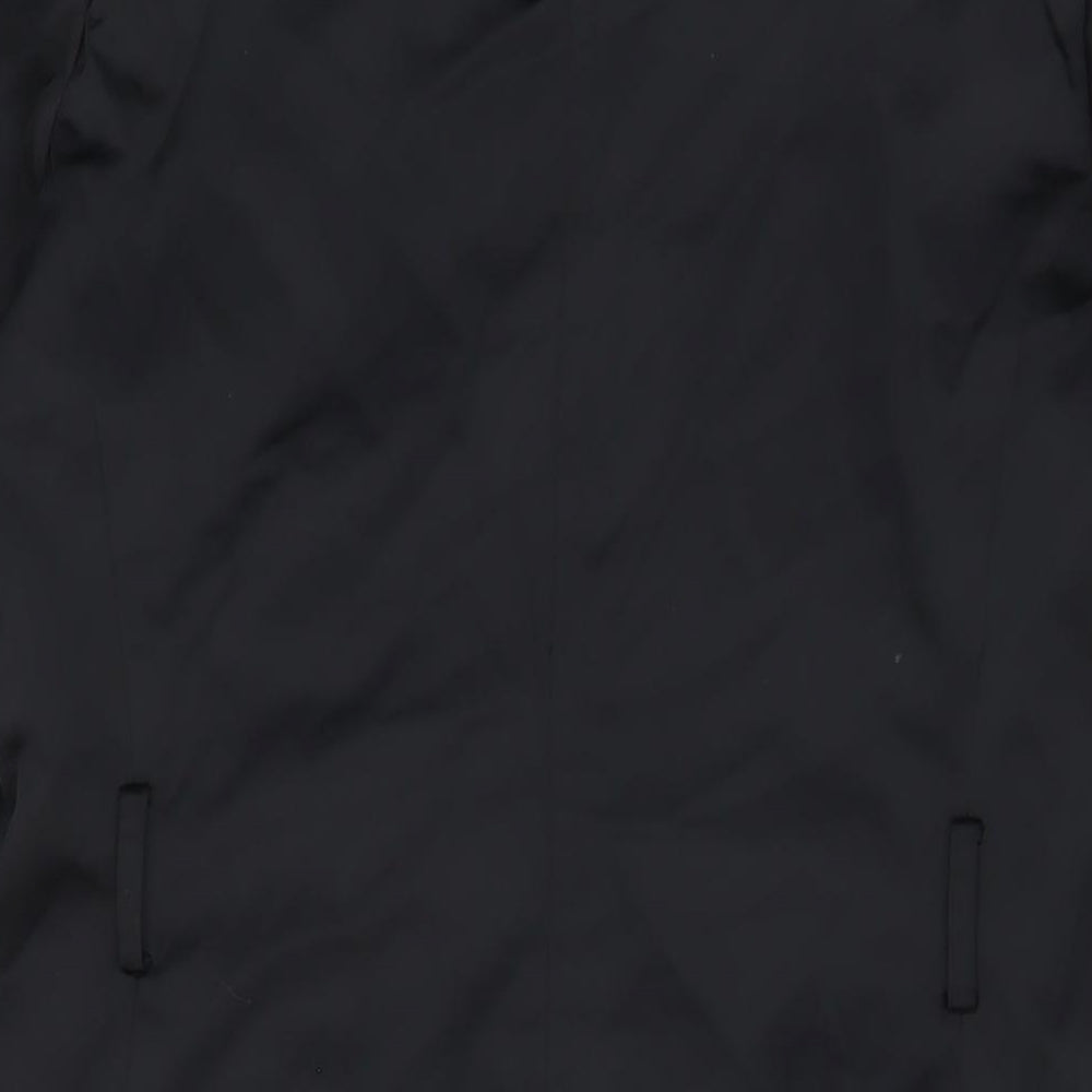 Insight Womens Black Overcoat Coat Size 8 Button - Studded