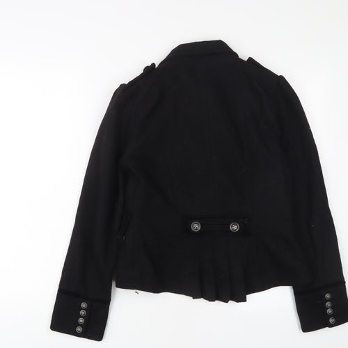 New Look Womens Black Jacket Size 12 Button