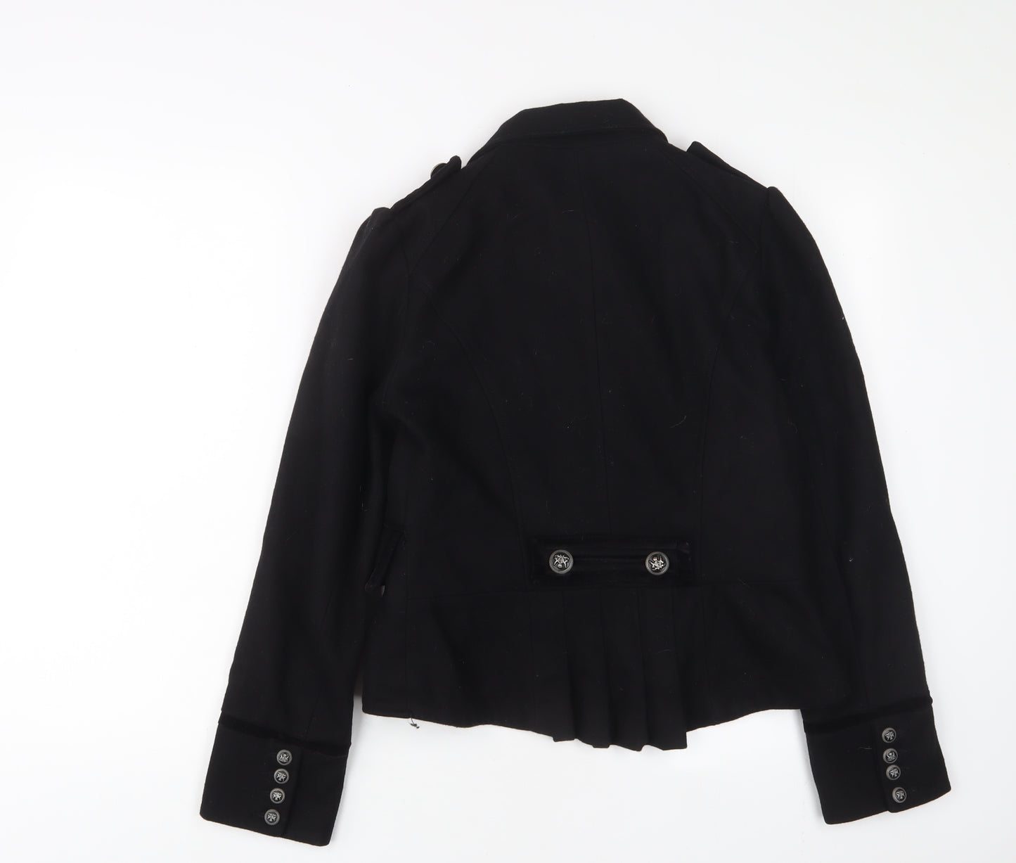 New Look Womens Black Jacket Size 12 Button