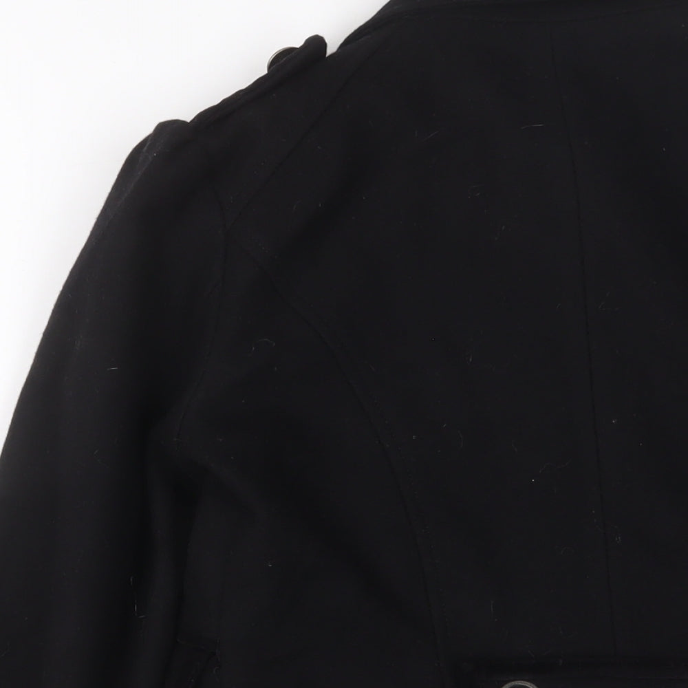 New Look Womens Black Jacket Size 12 Button