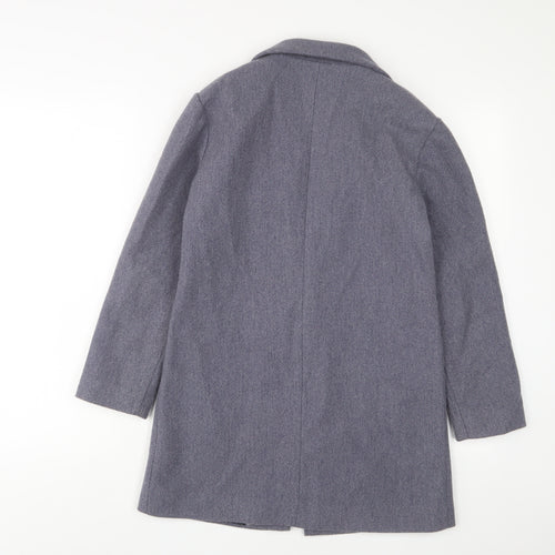 NEXT Girls Blue Overcoat Coat Size 11 Years Button