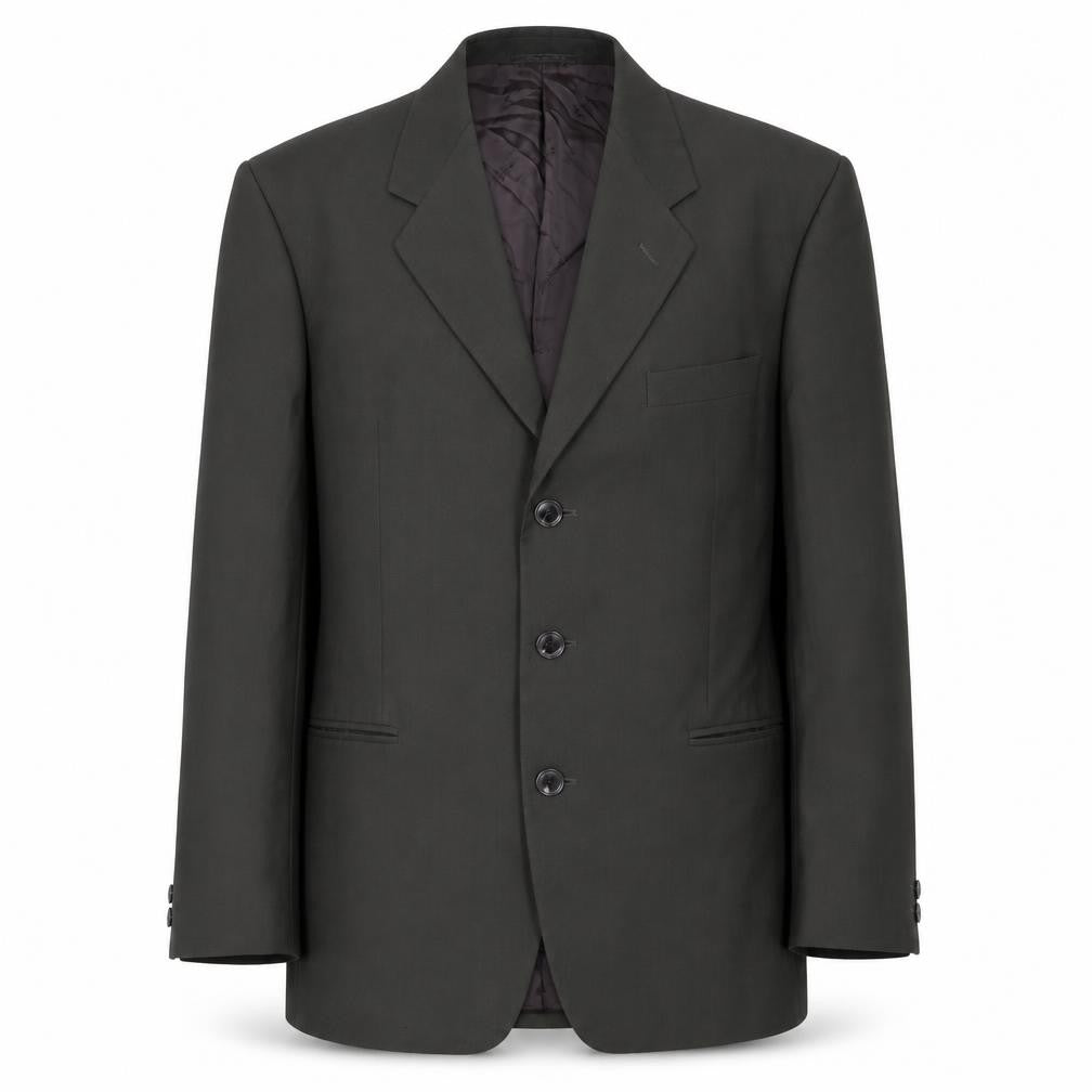 Front view of Kriziauomo men’s green polyester jacket suit jacket, size 40, regular
