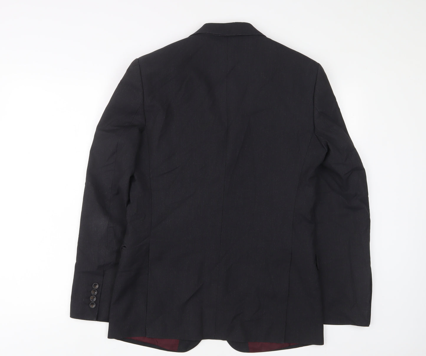 Marks and Spencer Mens Grey Polyester Jacket Suit Jacket Size 36 Regular - Inside Pockets