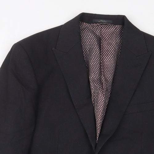 Marks and Spencer Mens Grey Polyester Jacket Suit Jacket Size 36 Regular - Inside Pockets