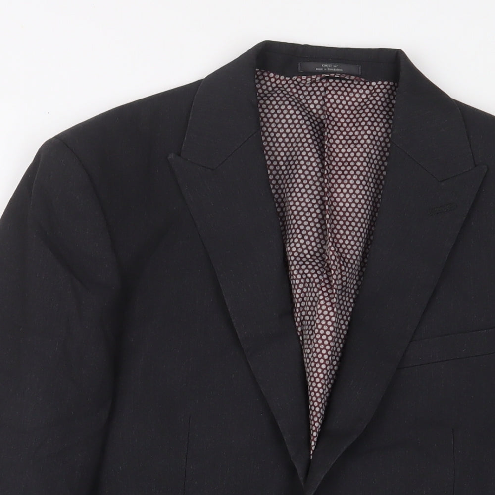 Marks and Spencer Mens Grey Polyester Jacket Suit Jacket Size 36 Regular - Inside Pockets