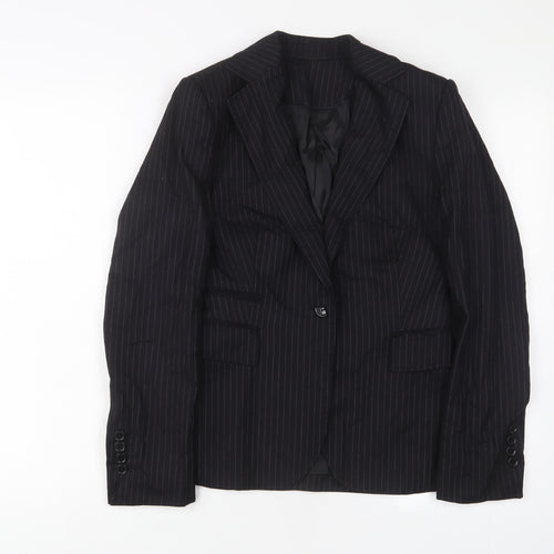 Austin Reed Womens Black Jacket Blazer Size 8 Button