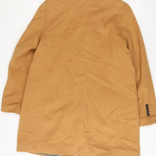 NEXT Womens Brown Overcoat Coat Size 18 Button