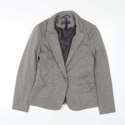 Dorothy Perkins Womens Grey Jacket Blazer Size 8 Button